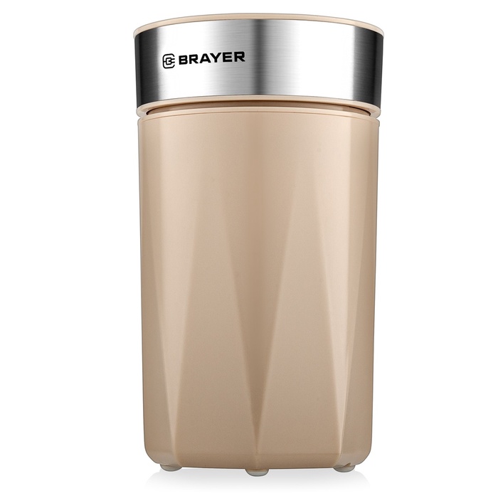 Кофемолка BRAYER 1189BR, электрическая, ножевая, 150 Вт, 60 грамм, бежевая - Фото 1