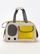 Сумка-переноска с органайзером и окном, 45×26×29 см, серо-жёлтая - Фото 2