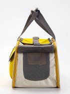 Сумка-переноска с органайзером и окном, 45×26×29 см, серо-жёлтая - Фото 3