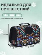Сумка - переноска для животных «Иллюзия», размер S, 37.5×17×22 см - Фото 2