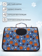 Сумка - переноска для животных «Спорт», размер L, 53×21×29 см, голубая - Фото 3