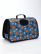 Сумка - переноска для животных «Спорт», размер L, 53×21×29 см, голубая - Фото 5