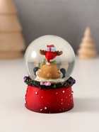 Снежный шар новогодний стеклянный «Лосик», полистоун, 4?4?6.2 см (комплект 8 шт) - фото 34423421