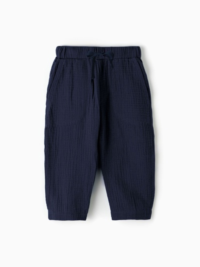 Брюки из муслина для мальчика KAFTAN, рост 104 см, синие