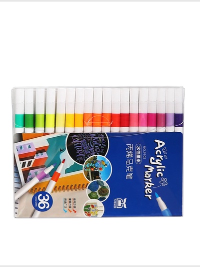Набор акриловых маркеров, 36 цветов, для рисования
