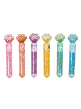 Набор маркеров-текстовыделителей «Лапки блеск», 3 штуки, 3 цвета