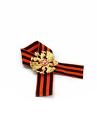 Георгиевская лента на 9 мая «Мы помним, гордимся», 10.5×14 см, металлический значок 10744969