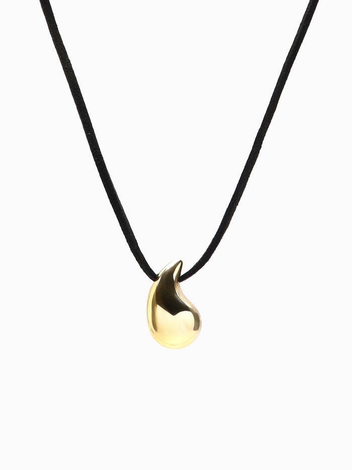 Чокер/кулон на шнурке «Капля» на шнурке, цвет золото - Фото 1