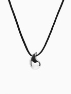 Чокер/кулон на шнурке «Капля» на шнурке, цвет серебро - Фото 1