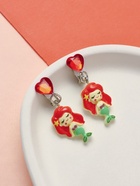 Серьги-клипсы детские «Выбражулька» русалочка с сердцем кристалл, цветные - Фото 3