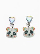 Серьги-клипсы детские «Выбражулька» панда с сердцем кристалл, цветные - Фото 2