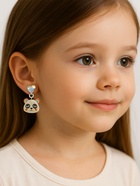 Серьги-клипсы детские «Выбражулька» панда с сердцем кристалл, цветные - Фото 9