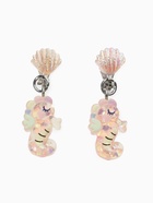 Серьги-клипсы детские «Выбражулька» морской конек с ракушкой перламутр, розово-белые - Фото 3