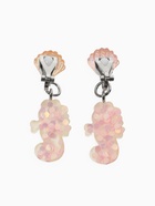 Серьги-клипсы детские «Выбражулька» морской конек с ракушкой перламутр, розово-белые - Фото 4