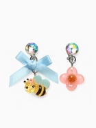 Серьги-клипсы детские «Выбражулька» пчела с бантом, цветок с кругом кристалл, цветные - Фото 3