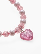 Браслет детский «Выбражулька» на затяжке, сердце с бусинами, розовый - Фото 4