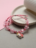 Браслет детский «Выбражулька» на затяжке, единорог с бусинами цветы, цветной - Фото 2