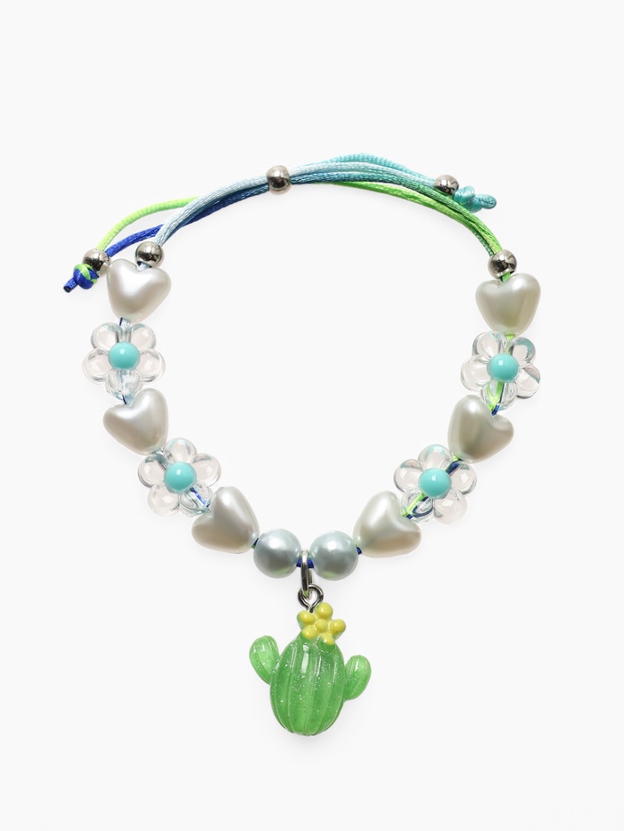 Браслет детский на затяжке «Выбражулька. Кактус с бусинами цветы», цветной - Фото 1
