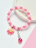 Браслет детский «Выбражулька» бусина на цепочке и цветок, цветной - Фото 1