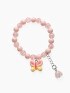 Браслет детский «Выбражулька» сердце на цепочке и бабочка, розовый - Фото 2