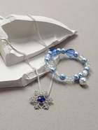 Набор детских украшений Выбражулька «Зимняя принцесса», 2 предмета: кулон, браслет, бело-голубой - Фото 6