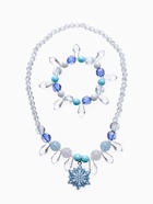 Набор детских украшений Выбражулька «Снежинка», 2 предмета: кулон, браслет, бело-голубой - Фото 2