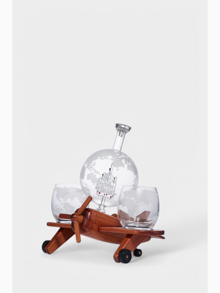 Мини-бар Самолет, 850 мл, на подставке, стекло - Фото 1