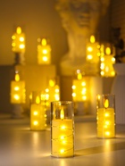 Светодиодная свеча, ночник LED RISALUX «Романтик», 3×LR44 5.5×5.5×12.5 см - Фото 1
