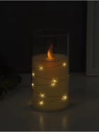 Светодиодная свеча, ночник LED RISALUX «Романтик», 3×ААА, 7.5×7.5×15 см - Фото 3