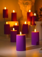 Светодиодная свеча, ночник LED RISALUX «Уют», 3×ААА, сиреневый, 7.5×7.5×12.5 см - Фото 1