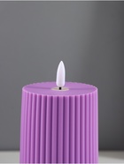 Светодиодная свеча, ночник LED RISALUX «Уют», 3×ААА, сиреневый, 7.5×7.5×12.5 см - Фото 3