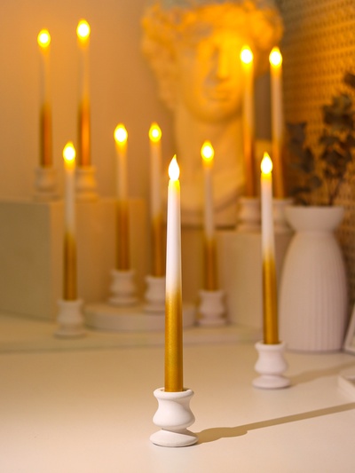 Набор светодиодных свечей, ночники LED RISALUX «Нежность», 2 шт., 2×ААА, 2×2×27.5 см