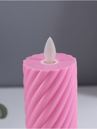 Светодиодная свеча, ночник LED RISALUX «Свидание», 3×AG13, розовый, 5×5×11 см - Фото 4