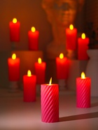 Светодиодная свеча, ночник LED RISALUX «Свидание», 3×AG13, розовый, 5×5×11 см - Фото 5