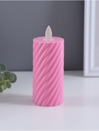 Светодиодная свеча, ночник LED RISALUX «Свидание», 3×AG13, розовый, 5×5×11 см - фото 23586129