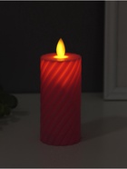 Светодиодная свеча, ночник LED RISALUX «Свидание», 3×AG13, розовый, 5×5×11 см - фото 23586130