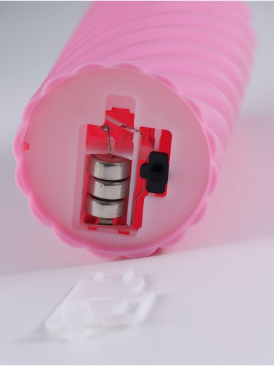 Светодиодная свеча, ночник LED RISALUX «Свидание», 3×AG13, розовый, 5×5×11 см