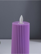 Светодиодная свеча, ночник LED RISALUX «Уют», 3×AG13, сиреневый, 5×5×11 см - Фото 3