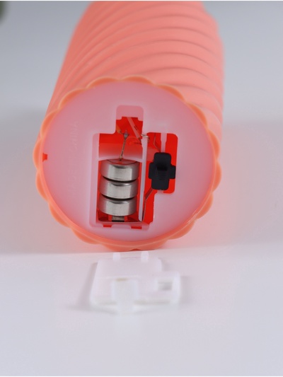 Светодиодная свеча, ночник LED RISALUX «Свидание», 3×AG13, оранжевый, 5×5×11 см