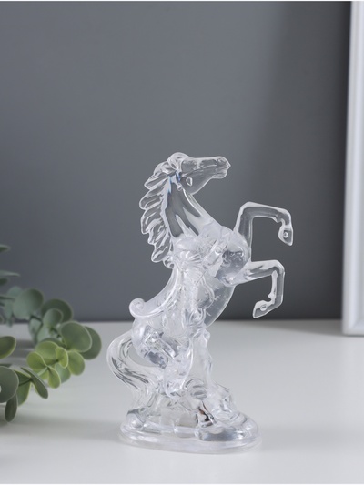 Светодиодная свеча, ночник LED RISALUX «Конь», RGB, 3×AG13, 5×8×15 см