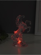 Светодиодная свеча, ночник LED RISALUX «Конь», RGB, 3×AG13, 5×8×15 см - Фото 2