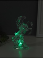 Светодиодная свеча, ночник LED RISALUX «Конь», RGB, 3×AG13, 5×8×15 см - Фото 5