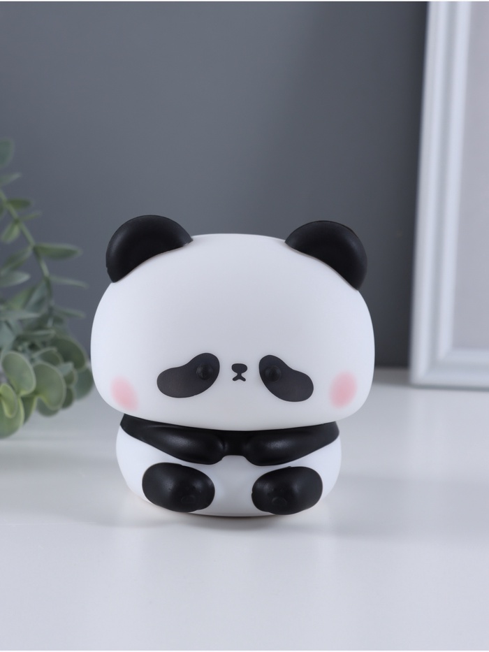 Фигурка светящаяся RISALUX «Панда», 2 Вт, LED-ночник антистресс, RGB, USB, 10×10.5×10.5 см
