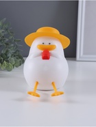 Фигурка светящаяся RISALUX «Утка в отпуске», 2 Вт, LED-ночник антистресс, RGB, USB, 10×8.5×14.5 см - Фото 1