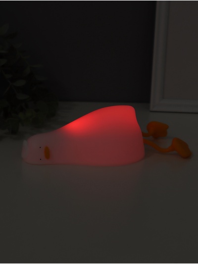 Фигурка световая RISALUX «Спящая утка», 2 Вт, LED-ночник антистресс, RGB, USB, 10×10×21 см