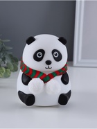 Фигурка светящаяся RISALUX «Панда в шарфе», 2 Вт, LED-ночник антистресс, RGB, USB, 10.5×10×13.5 см - Фото 1