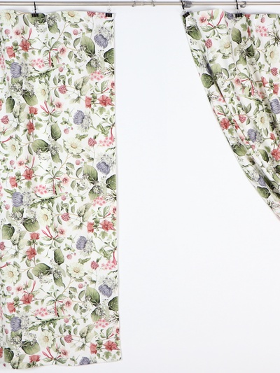 Шторы для кухни с подхватами Organic home, 150×180 см - 2 шт., репс 210 г/м². 100% хлопок