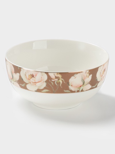 Салатник WY Pink O'hara, фарфор, 600 мл, d=14 см, бежевый