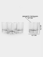 Набор стаканов для виски Magistro «Альфа», 310 мл, 8.7×9.2 см, 4 шт., стекло, прозрачный - Фото 2