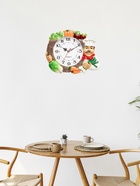 УЦЕНКА Часы настенные, для кухни «Овощи», плавный ход, d-17 см, 27×34 см - фото 14753152